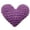Purple, variant on Pocket Crocheted Heart Small Gift for Women, Heart-Shape Knitting Cotton Brooch Clothing Decoration(Light Pink)