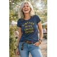 thumbnail image 5 of Womens Vintage 1970s Limited Edition T Shirt Funny Cool 1970 Theme Classic Tee for Ladies Womens Graphic Tees, 5 of 9