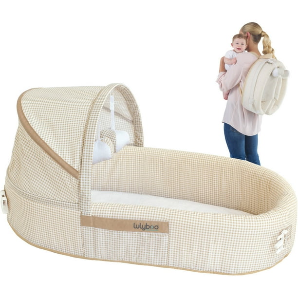 Lulyboo Baby Lounge To Go Travel Bed Beige Walmart Com