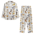 thumbnail image 4 of SCRAWLGOD Cute Dog Pajamas Women Long Sleeve Button Up Pjs for Women Set Lounge Size 4XL V Neck 2-Piece Outfits for Women Lightweight Woman Loungewear, 4 of 7