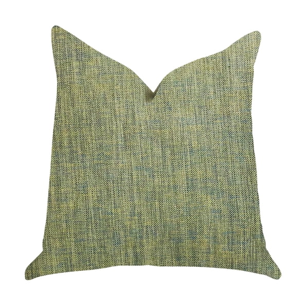 Plutus 16" x 16" Mango Bliss Luxury Throw Pillow in Green and Yellow Tones