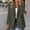 *Army Green, variant on Women's Button Blazer Jacket,Long Sleeve Open Front Workwear Coat,Solid Color Office and Daily Outerwear Hot Pink,Womens Plus M