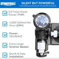 thumbnail image 4 of HYDROTOOLS BY SWIMLINE Extra-Flo Cartridge Pool Filter TANK & ELEMENT ONLY For Above Ground Pools | 40 SQ FT | For Pools Up To 19000 Gallons | Energy Efficient | Non-Corrosive Materials, 4 of 9