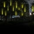 thumbnail image 4 of LINLIN Solar Meteor String Lights, 30cm 8 Tubes Falling Rain Lights Solar Garden String Lights with 8 Mode for Garden with Remote, 4 of 8