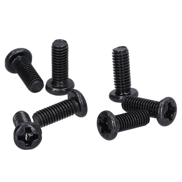 Haofy Screws,50pcs DIN 7985 Steel Pan Head Machine Screw Fully Threaded Black Zinc Plated Bolts Fastener,Pan Machine Bolts Fastener