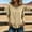 Khaki, variant on Womens Plus Size Shirts Collared T Shirts Long Sleeve Comfy Pullover Tops for Juniors