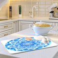 thumbnail image 5 of Iauyy Dish Drying Mat for Kitchen Counter, Super Absorbent & Hanging 16x18 / 18x24 Inch (S/M) Indian Patterns, 5 of 8