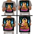thumbnail image 7 of IBA Indianbeautifulart Lord Gautam Buddha In Meditation Poses Digital Prints Poster With Frame For Living Room Home Decor Religious Frame Wooden Frame For Wall Decor, 7 of 7