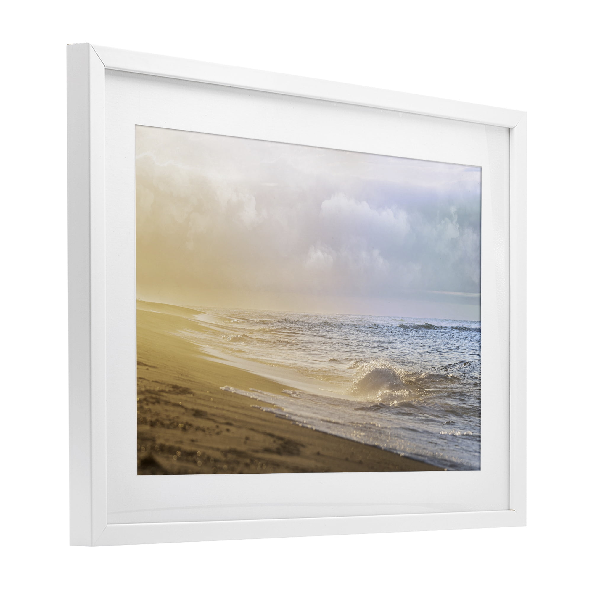 Stupell Industries Gentle Seaside Breeze White Framed Print Under Glass, design by Marcus Prime