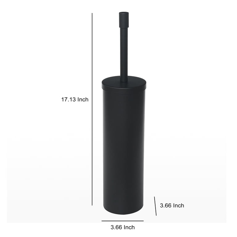 Metal Toilet Brush and Holder Set, Matte Black photo 4