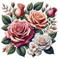 thumbnail image 1 of Fleur Colorée 16 - Peinture Diamant DIY, 1 of 6