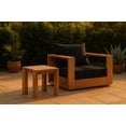 thumbnail image 2 of Meridian Furniture Tulum Natural Teak Outdoor End Table, 2 of 7