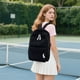 thumbnail image 5 of Mochila de pana para mujer, estilo universitario, a rayas, para la escuela, con detalle de borla, mochila suave para uso diario, ideal para portátil, trabajo o salidas informales. Mochila ligera e, 5 of 6