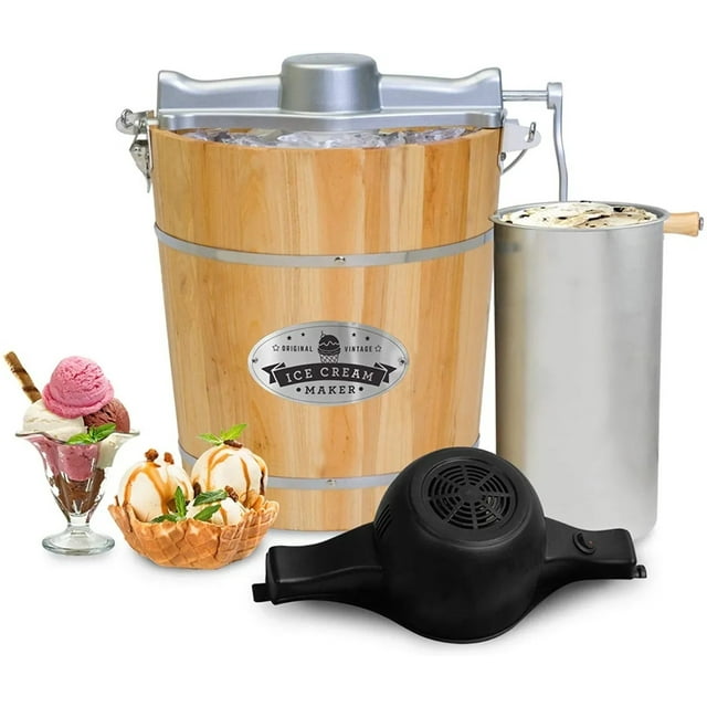 Maquina Para Hacer Helado Casero Elite Gourmet EIM-402 4 Cuartos