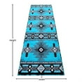 thumbnail image 3 of Flash Furniture Mohave Rectangular Southwestern Black, Grey, Turquoise Area Rug, 2' x 7', 3 of 5