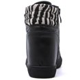 thumbnail image 6 of GLOBALWIN Women's Ankle Boots Black/Zebra Stripe Wedge Sneakers For Women 7M, 6 of 8