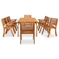 thumbnail image 5 of vidaXL 9 Piece Garden Dining Set Solid Acacia Wood, 5 of 8