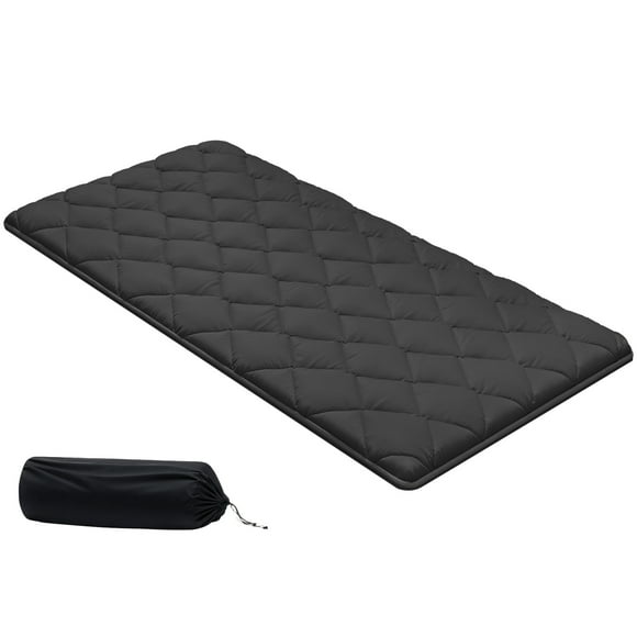 KFFKFF Japanese Tatami Mat, Twin Size Foldable Japanese Tatami Mattress, Futon Mattress with Storage Bag & Fastener