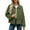 Army Green, variant on Stamzod Jackets for Women Casual Long Sleeve Light Weight Jackets Womens Fall Fashion Ruched Cropped Jacket Coats Navy S
