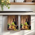 thumbnail image 7 of Red Wines Kitchen Towels Set of 4, Champagne Grapes Galsses Country Wooden Plank Absorbent Dish Towels for Kitchen, Microfiber Hand Towel, Quick Drying Tea Towel for Cleaning Decorative Dishcloths, 7 of 7