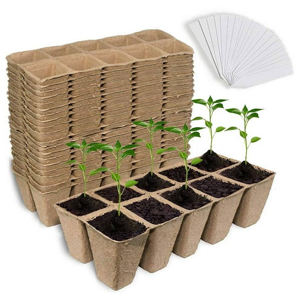 Seed Starter Peat Pots, 24 PCS (288 Cells) Biodegradable and Organic
