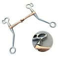 thumbnail image 5 of 1Pc Mouth Horse Tack Horse Bit Stainless Steel Horse Bit Full Cheek Snaffle Bit Copper Mouth Horse Tack 12*18cm, 5 of 9