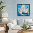 thumbnail image 3 of Stupell Industries Traditional Expressive Sailboats on Waves Black Floating Frame Canvas Art, 25 x 25, by Beth A. Forst, 3 of 8