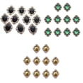 thumbnail image 1 of Abbracc 30 Pieces Crystal Rhinestone Flat back Buttons Embellishment for Craft Dress Black Green Gold, 1 of 8