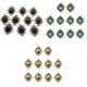 thumbnail image 1 of 30 botones redondos de cristal con diamantes de imitación y parte trasera plana para manualidades Negro Verde Oro, 1 of 8