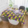 thumbnail image 5 of Coolnut Mardi Gras Tablecloth, Waterproof Washable Polyester Square Table Cover, Durable Tablecloth for Kitchen Dining Table Party Decor, 60"X 90", 5 of 7