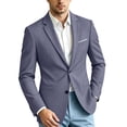 thumbnail image 6 of WIZUTIZ Men's Solid Color Two Button Suit Jacket Single Breasted Dress Blazer with Pocket for Party Ceremony Show, 6 of 7