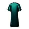 thumbnail image 6 of Solid Color Female Ice Silk Nightdress Summer Short Sleeve Women's Gown Silk Robe Short Bathrobe Women's Towel Material Thin Womens Robe Long Robe under 20 Womens Robe 3x-4x Silk plus Size Robes for, 6 of 7