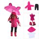 thumbnail image 5 of Camiseta, sombrero, impermeable, pantalones, zapatos, paraguas, conjunto de ropa para muñeco bebé de juguete de 18 pulgadas, 6 uds. (n564), 5 of 9
