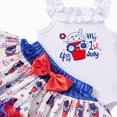 thumbnail image 6 of Paguaki Baby Girl Clothes Independence Day Cute Printed Sleeveless Romper And Skirt 3-Piece Set With Headband Summer Outfit, 6 of 6