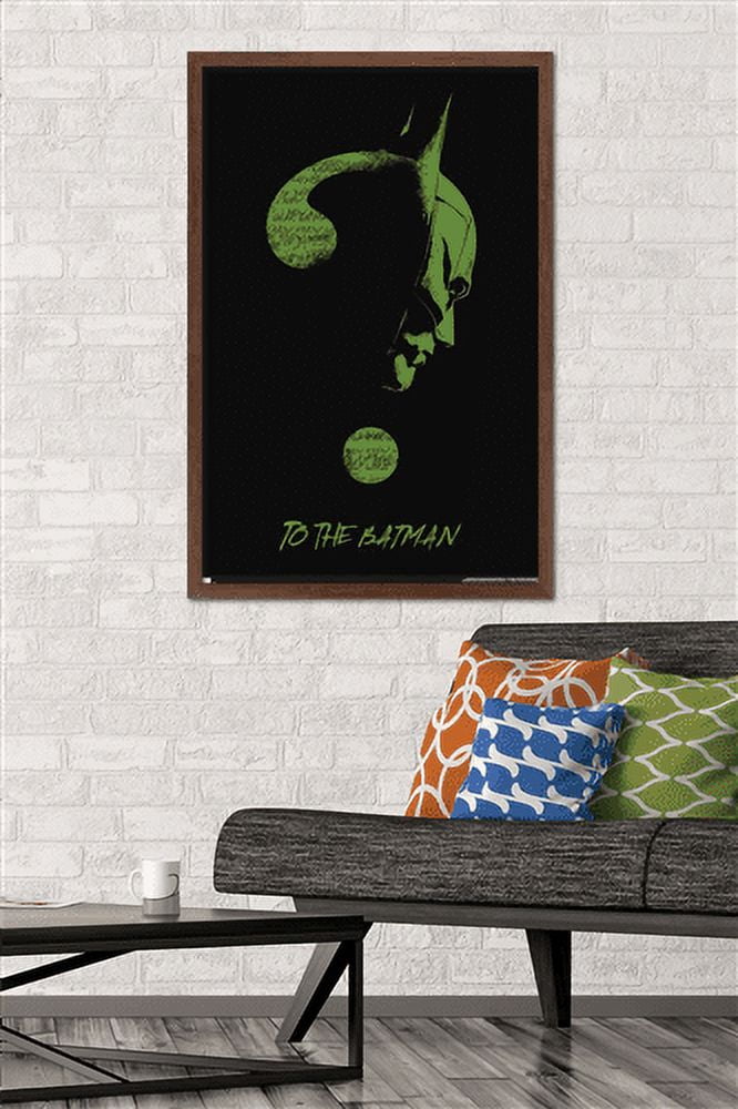DC Comics The Batman - Riddler Wall Poster, 22.375" x 34", Framed