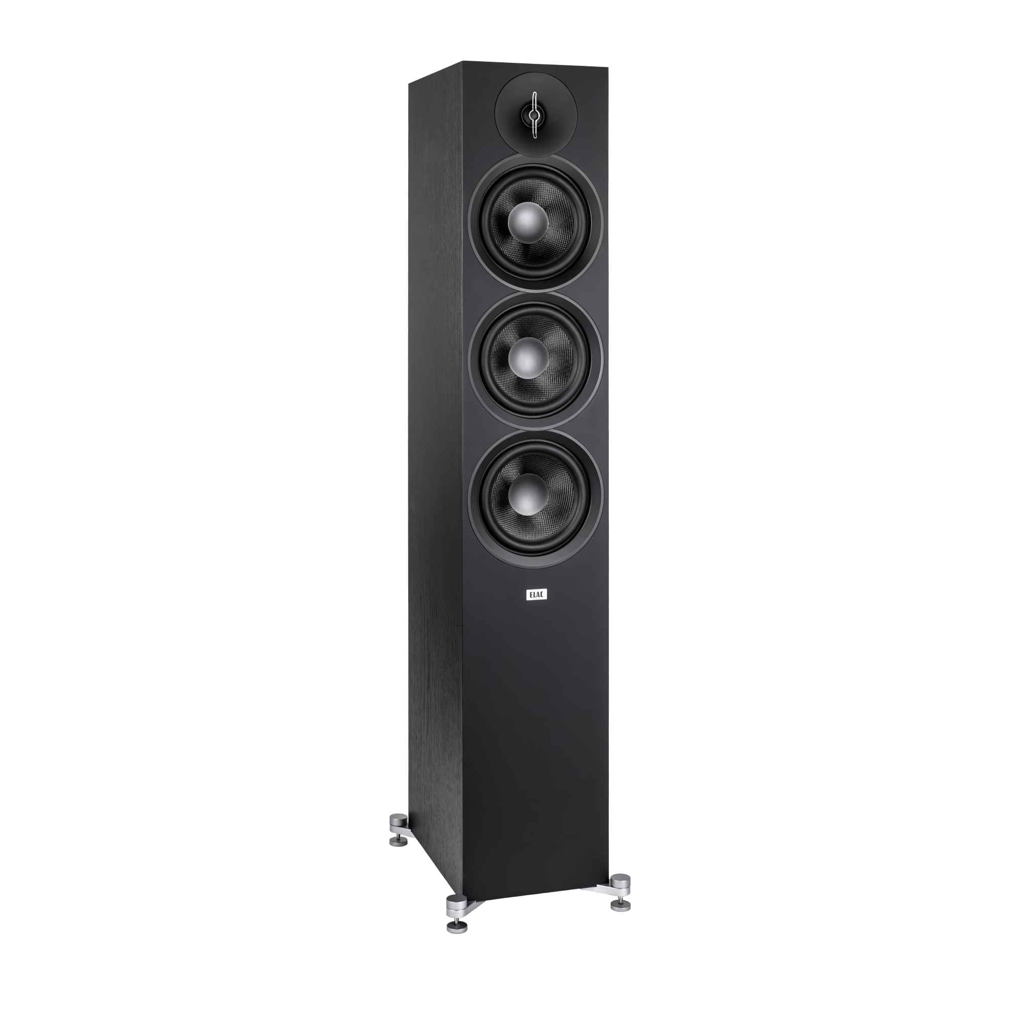Elac - Two DF63-BK - Debut 3.0 6.5" Floor Speaker - Black and Elac DC63-BK - Debut 3.0 6.5" Center Speaker - Black