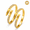 Golden, variant on Adjustable Open Ring 2-Pack, 304 Stainless Steel Offset Round Crystal Accent Rings, Gold & Silver Stackable Minimalist Fashion Jewelry for Women & Men