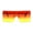 Gold Red Yellow, variant on Futuristic Rimless Shield Oceanic Gradient Robotic Metal Rim Sunglasses Silver Brown Smoke