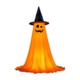 thumbnail image 3 of Halloween Decorations Outdoor Light Up Ghost Decor with Witch Hat, LED Glowing Ghost Yard Decoration, Adjustable Height Standing Halloween Decor with Water Fillable Base for Lawn Porch Garden Pathway, 3 of 7