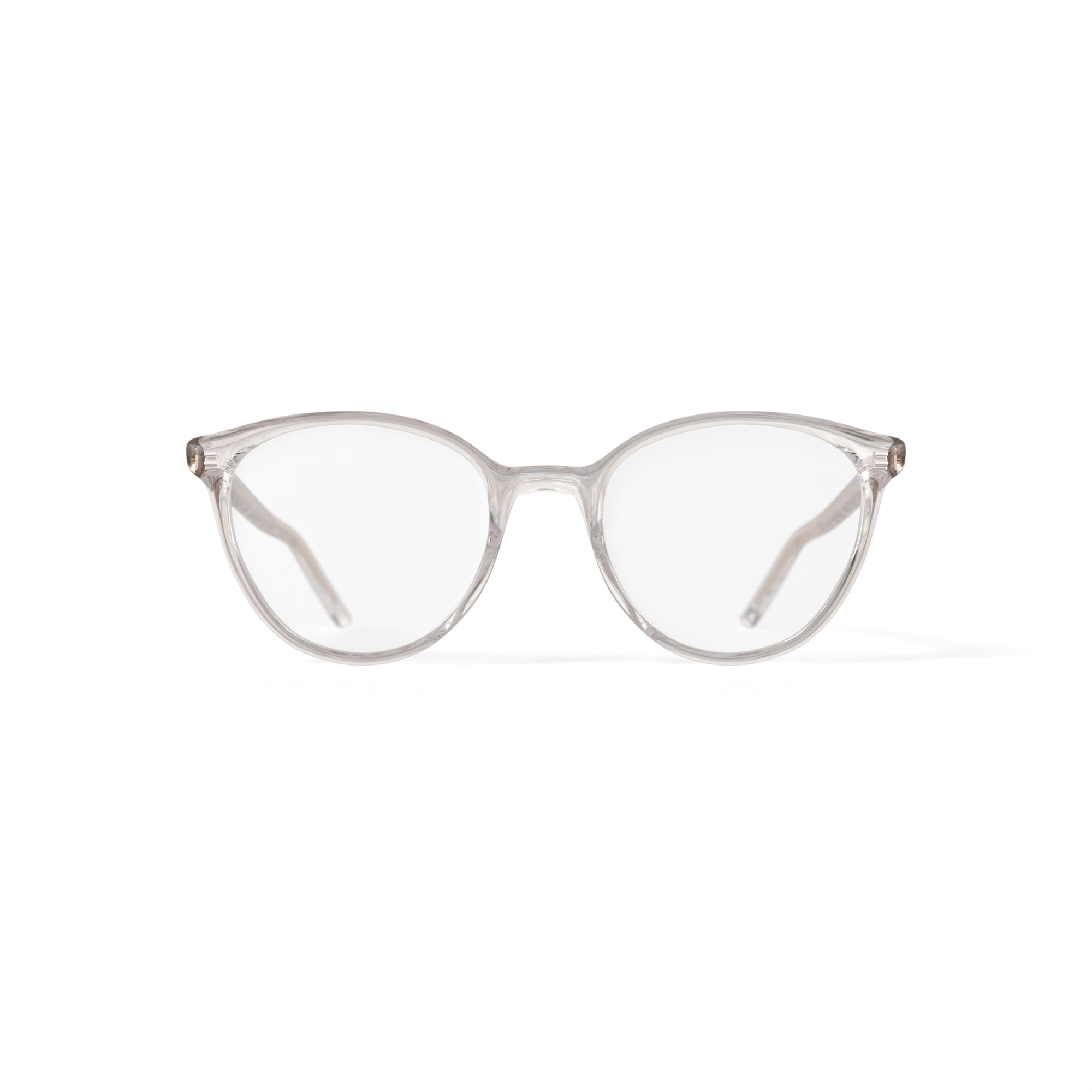 Hard Candy Women's HCV15 Clarity Round Prescription Eyeglasses with Case, Crystal Brown