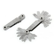 Unique Bargains 2 Pcs Gray 20 0.4-6mm Inch Thread Screw Pitch Gauge 60 Degree