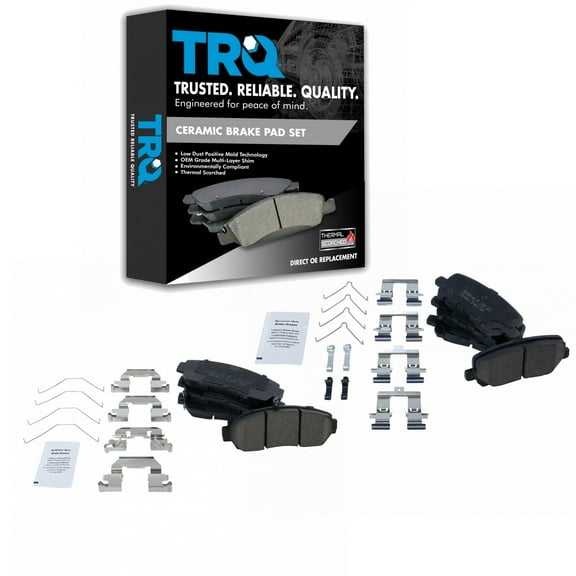 TRQ Premium Posi Ceramic Disc Brake Pad Front & Rear Kit for Honda Odyssey BFA13041