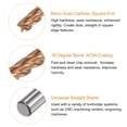thumbnail image 4 of Uxcell 3mm x 12mm x 3mm x 75mm AlTiN Coated Carbide 4 Flutes Square End Mill Milling Cutter, 4 of 5