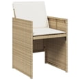 thumbnail image 2 of vidaXL 17 Piece Garden Dining Set with Cushions Beige Poly Rattan, 2 of 5