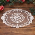 thumbnail image 1 of 2 Piezas de Manteles de Encaje, 15.7x6.2 Pulgadas, Doilies Vintage Ovalados de Encaje Bordado para Decoración de Mesa, Blanco, 1 of 7