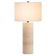 thumbnail image 2 of Maklaine 15" Natural Travertine Stone Stone/Metal/Fabric Table Lamp, 2 of 7