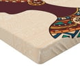 thumbnail image 2 of Ambesonne Tribal Fitted Sheet, Woman, Twin XL Size, Cream and Brown, 2 of 3
