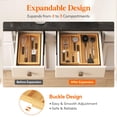 thumbnail image 3 of Organizador de cajones para utensilios Lifewit Expendable Bamboo, 3 compartimentos, 3 of 9