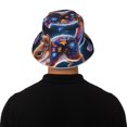 thumbnail image 5 of Bingfone Colorful Star River Squirrel Bucket Hat for Men Women,Packable Reversible Printed Sun Hats,Fisherman Outdoor Travel Hiking Beach Caps, 5 of 7