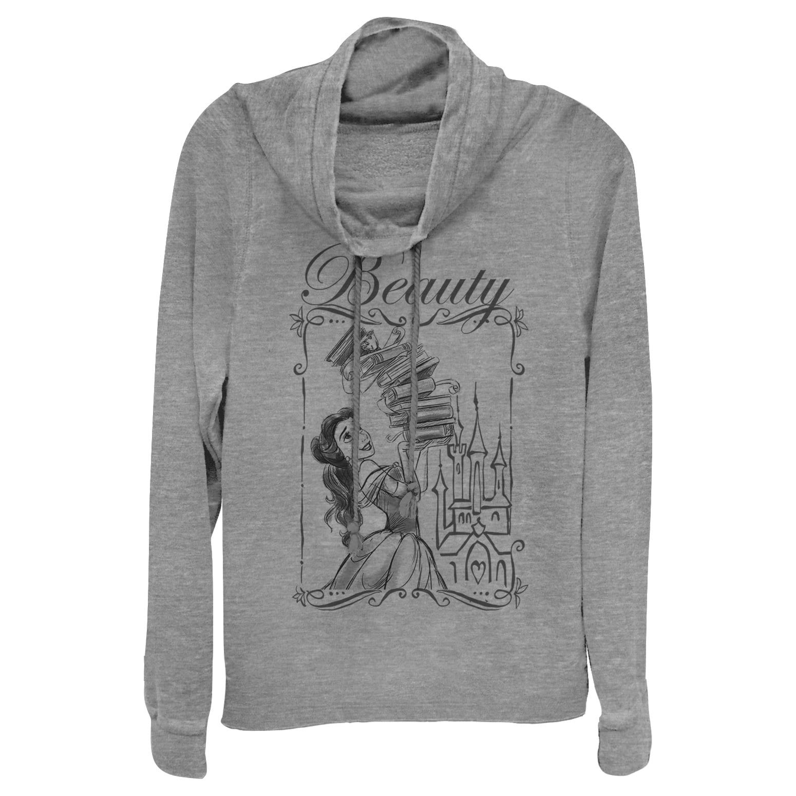 Beauty and The Beast Juniors Classic Cowl Neck Sweatshirt
